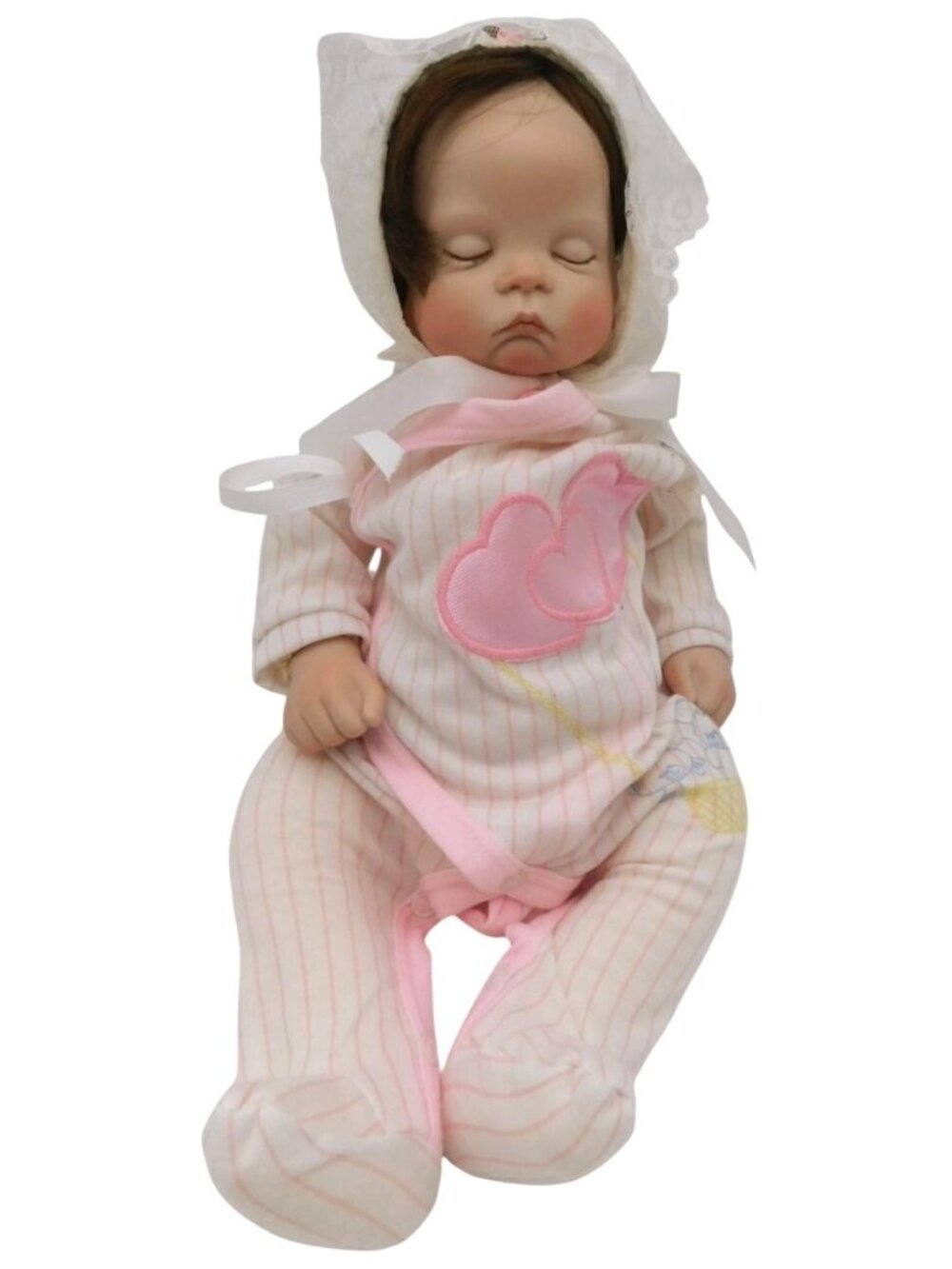 Handmade Realistic Sleeping Baby Doll Porcelain Face Hands Weighted Body FLAW
